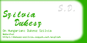 szilvia dukesz business card